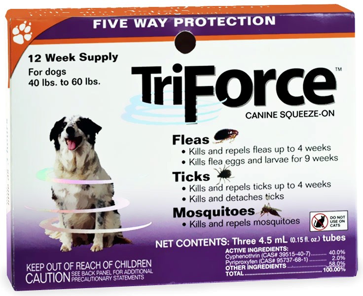 3 MONTH TriForce Orange for DOGS 40-60 lbs