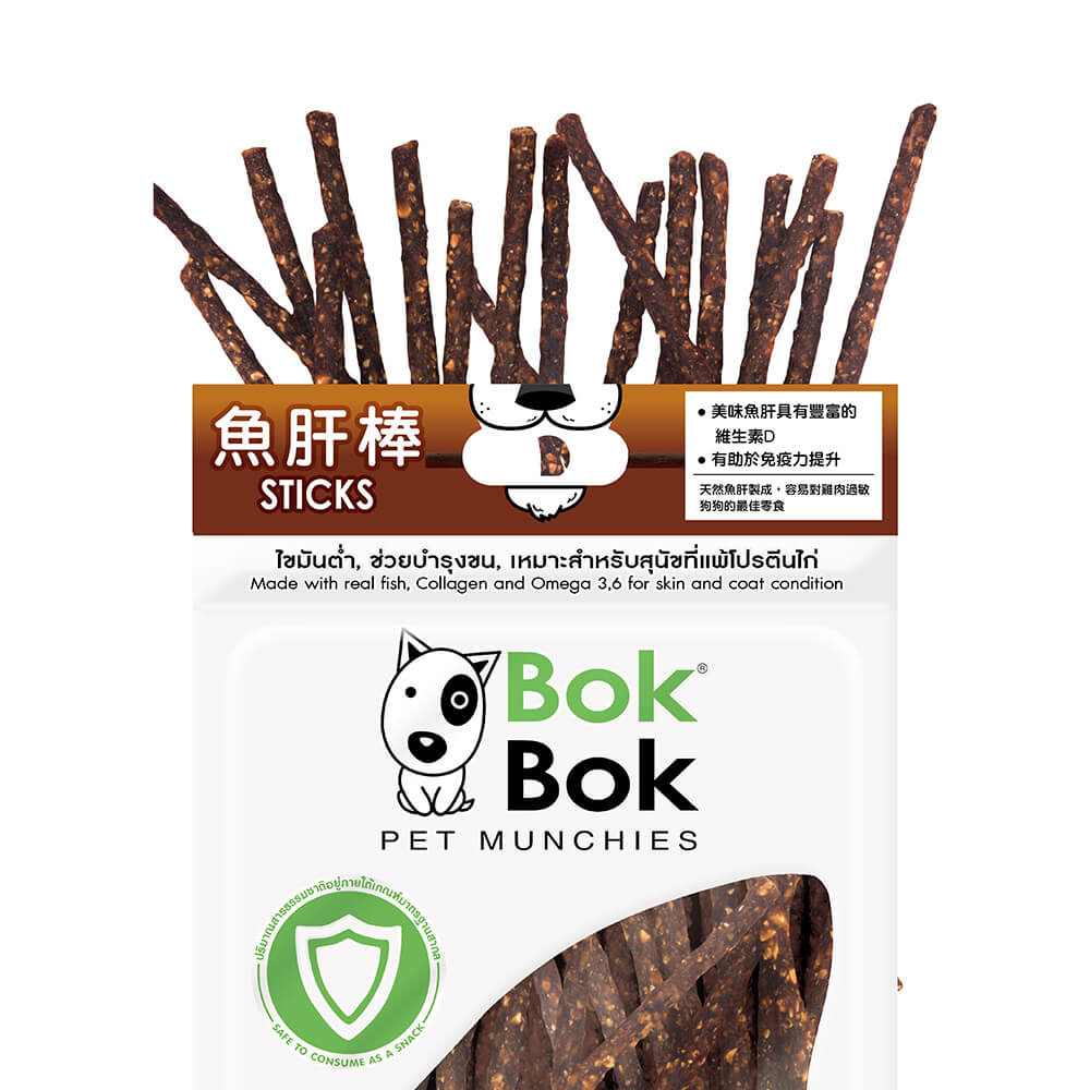 BokBok鮮吃魚-魚肝棒50g (狗)