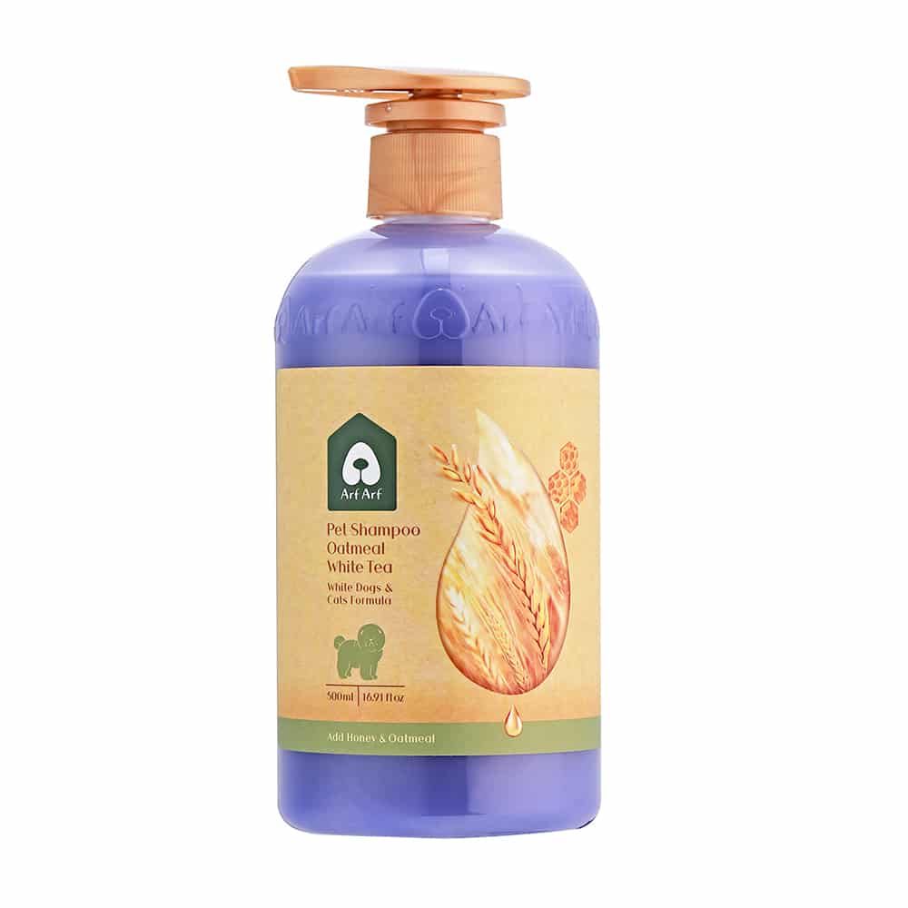 【Arf Arf 旺芙】白毛貓犬專用 椰子油雪白淺色 燕麥寵物洗毛精 500ml