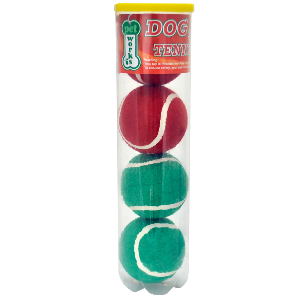 Pet Works Holiday Tennis Balls 2.5" (4 pack)