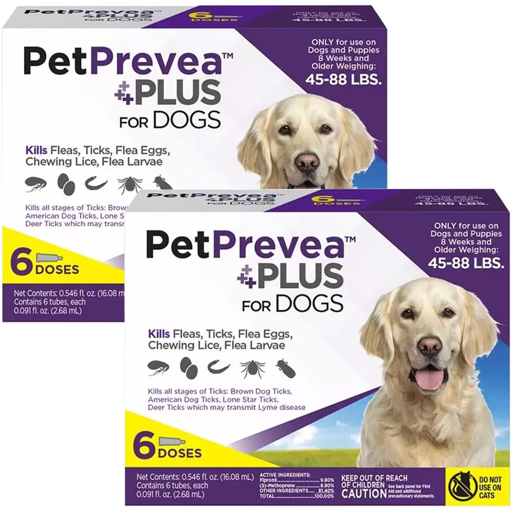 PetPrevea Plus Flea Tick for Dogs - 45-88 lbs, 12 Month Supply