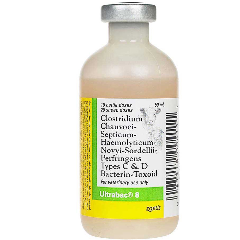 Ultrabac 8 Cattle and Sheep Vaccine, 50mL