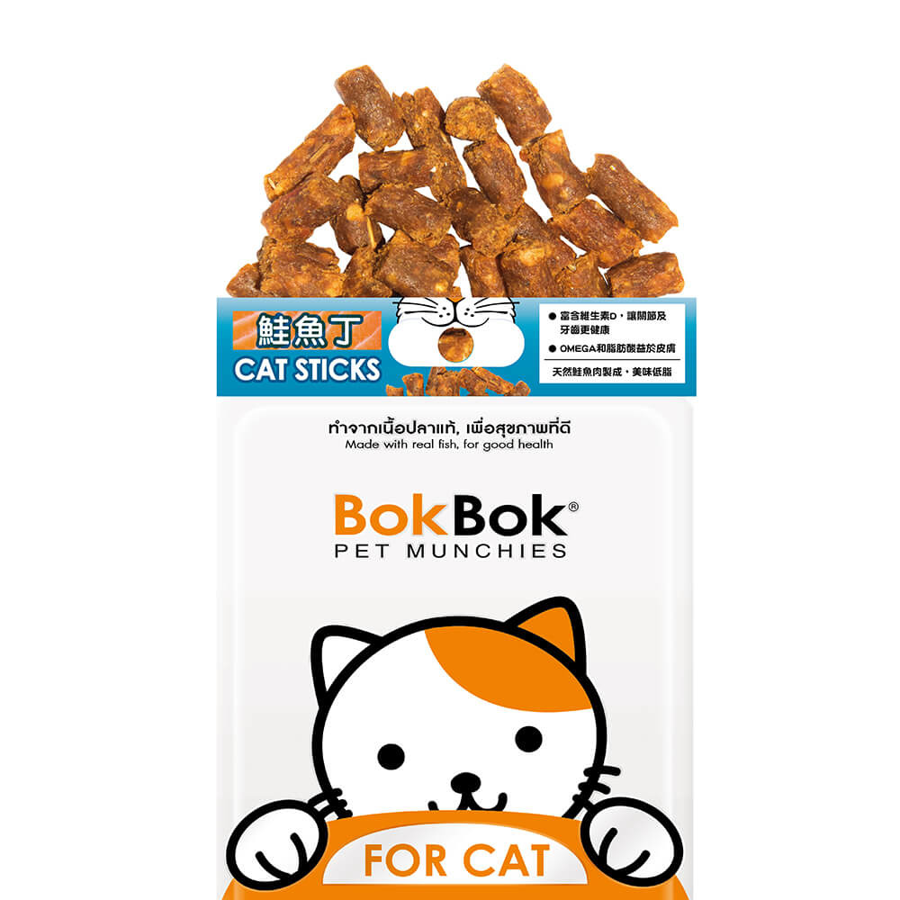 BokBok鮮吃魚-鮭魚丁35g (貓)