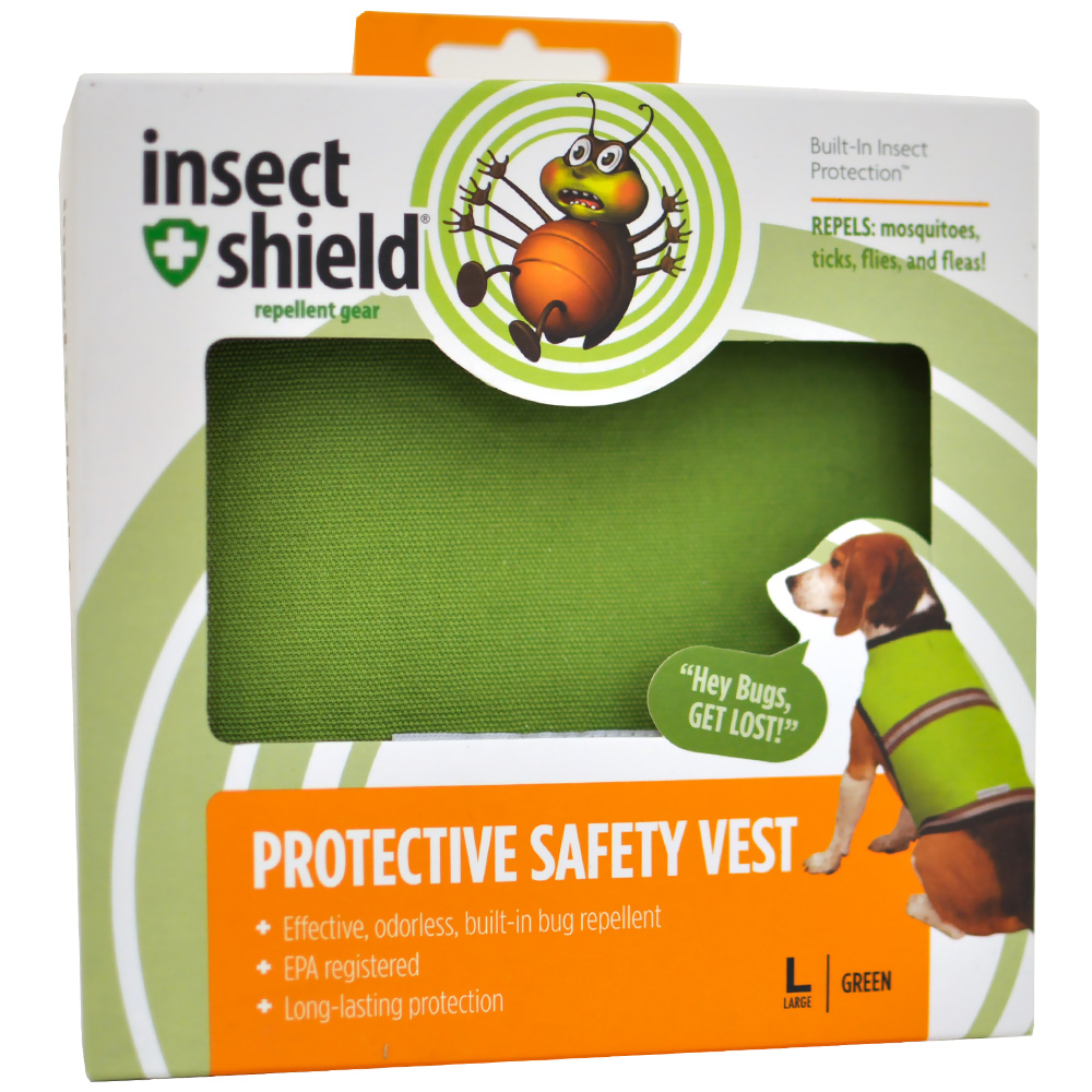 Insect Shield Protective Safety Vest Large - Green
