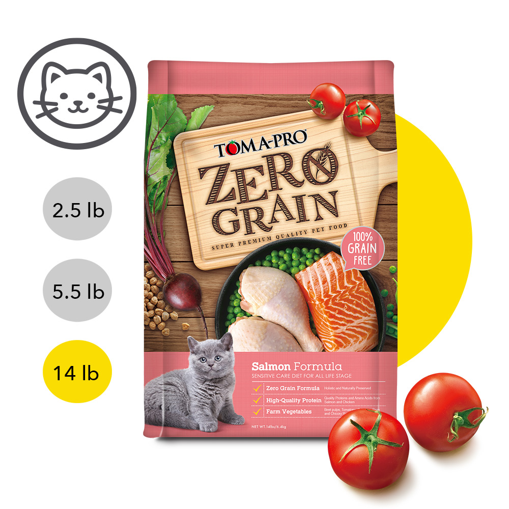 【優格】零穀系列-0%零穀鮭魚(全年齡貓用敏感配方) 14磅(6.35公斤)(貓飼料)