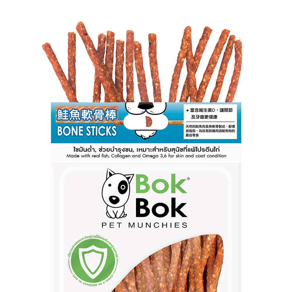 BokBok鮮吃魚-鮭魚軟骨棒50g (狗)